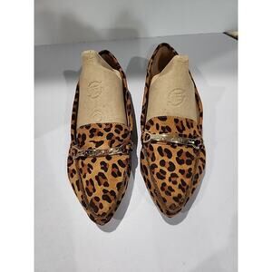 TAHARI Girl Women's Flats Size 8 Brown & Black Animal Print Shoes Loafers